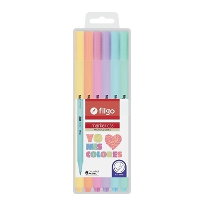 Imagen de marcador Filgo marker 036 - estuche 6 pastel