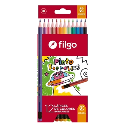 Imagen de color Filgo resina pinto borrables - estuche 12 surtido