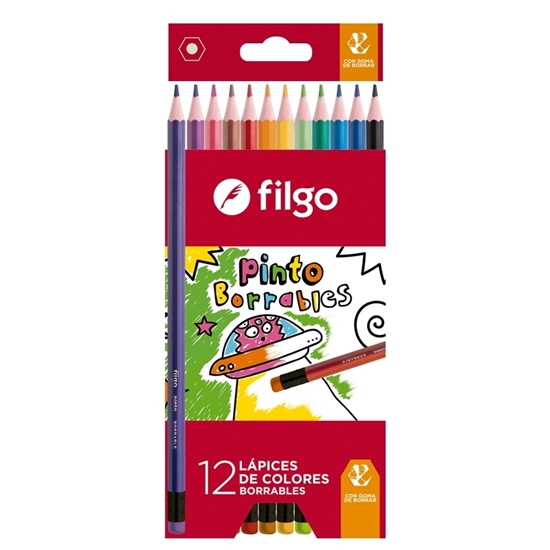 Imagen de color Filgo resina pinto borrables - estuche 12 surtido