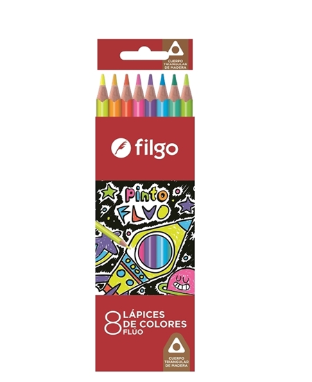 Imagen de color Filgo resina pinto fluo  - estuche 8 surtido