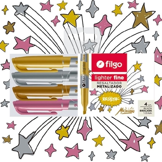 Imagen de Filgo resaltador lighter fine - estuche 4 metalizados