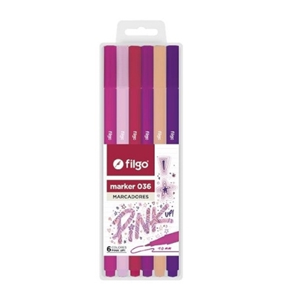 Imagen de marcador Filgo marker 036 - estuche 6 pink up!