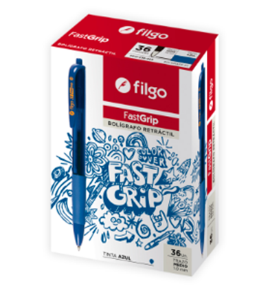 Imagen de bolígrafo retráctil Filgo fastgrip 1.0 - caja 36