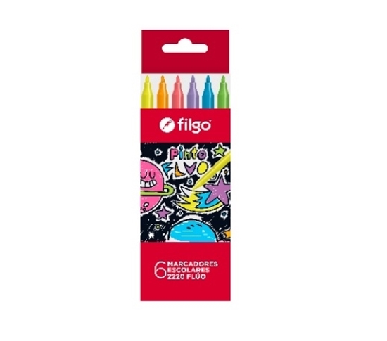 Imagen de Filgo marcador pinto 2220 - estuche 6 fluo