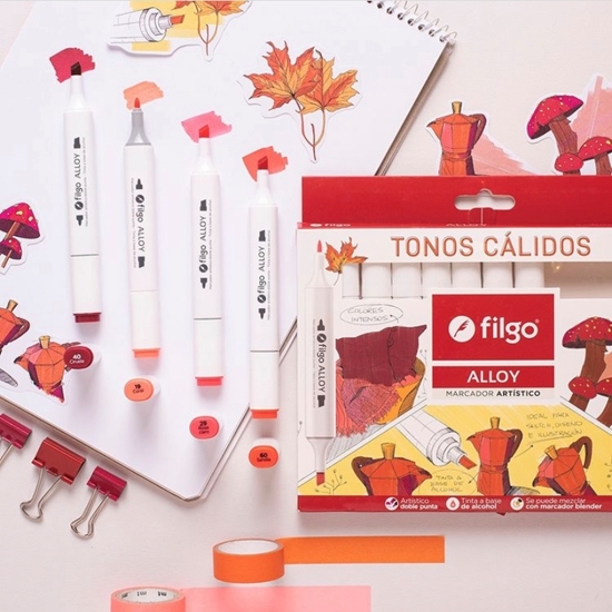 Imagen de marcador Filgo artistico alloy tonos calidos