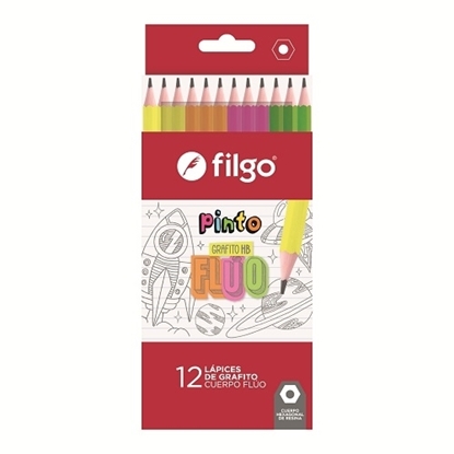 Imagen de lápiz Filgo de resina pinto hb - caja x 12 fluo