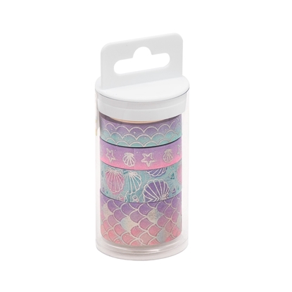 Imagen de Brw cinta adhesiva washi tape -amal hot sirena- 20x5mm blister 4 unidades