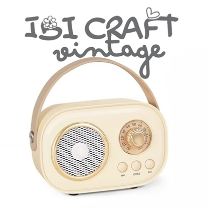 Imagen de Parlante mini bluetooth ibi craft vintage beige