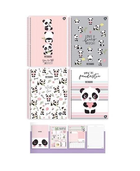 Imagen de Cuaderno a5 Animativa 80 hojas my friend con espiral t/dura